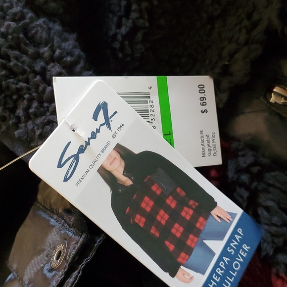 Red and Black Sherpa Pullover - Picture 9 of 9